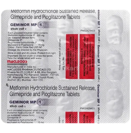 geminor mp 1mg tablet 15's